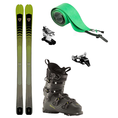 SKIALP SET - Lyže Rossignol Escaper 80 Open + vázání Look ST 10 Black/White + Rossignol Alltrack Pro RT LT GW slate grey + pásy Rossignol L2 Skin Escaper 80 / 80 Pro